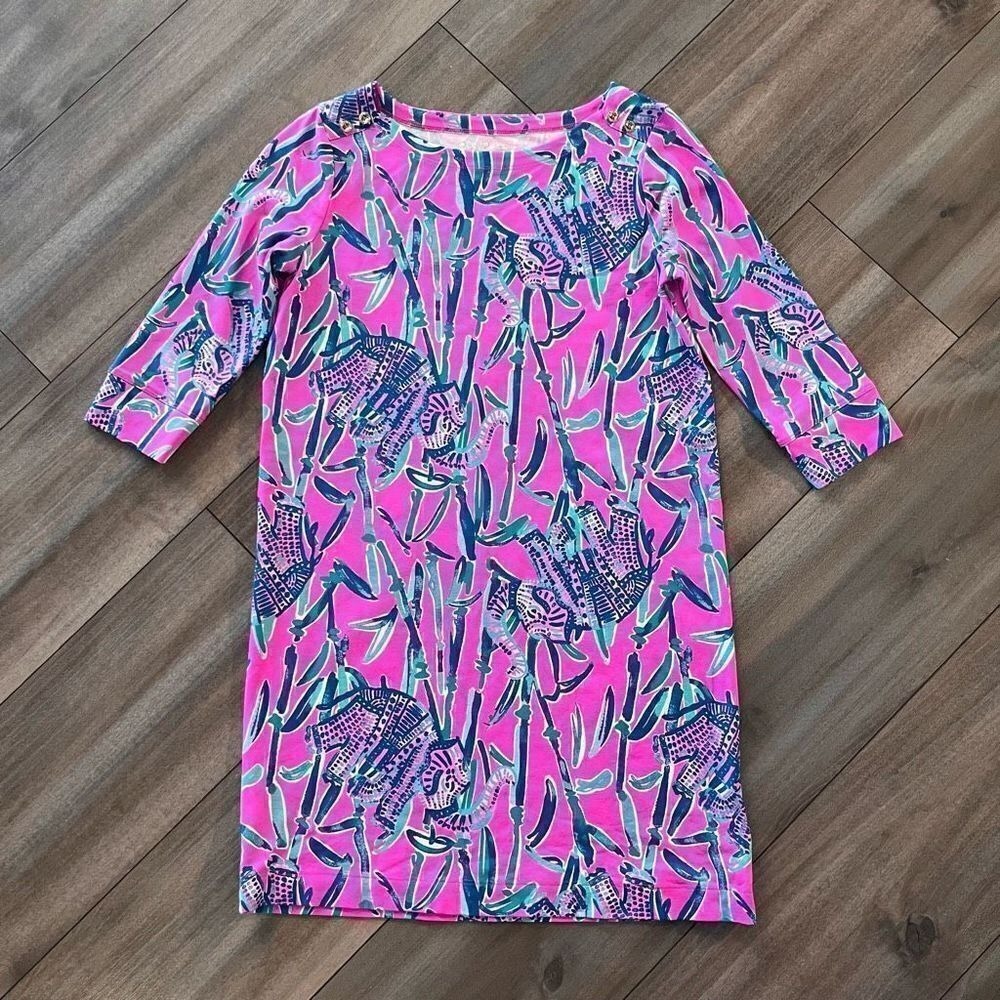 Lilly Pulitzer‎ Pink Pattern Casual Dress Women Small or Kids XL Bin K-47